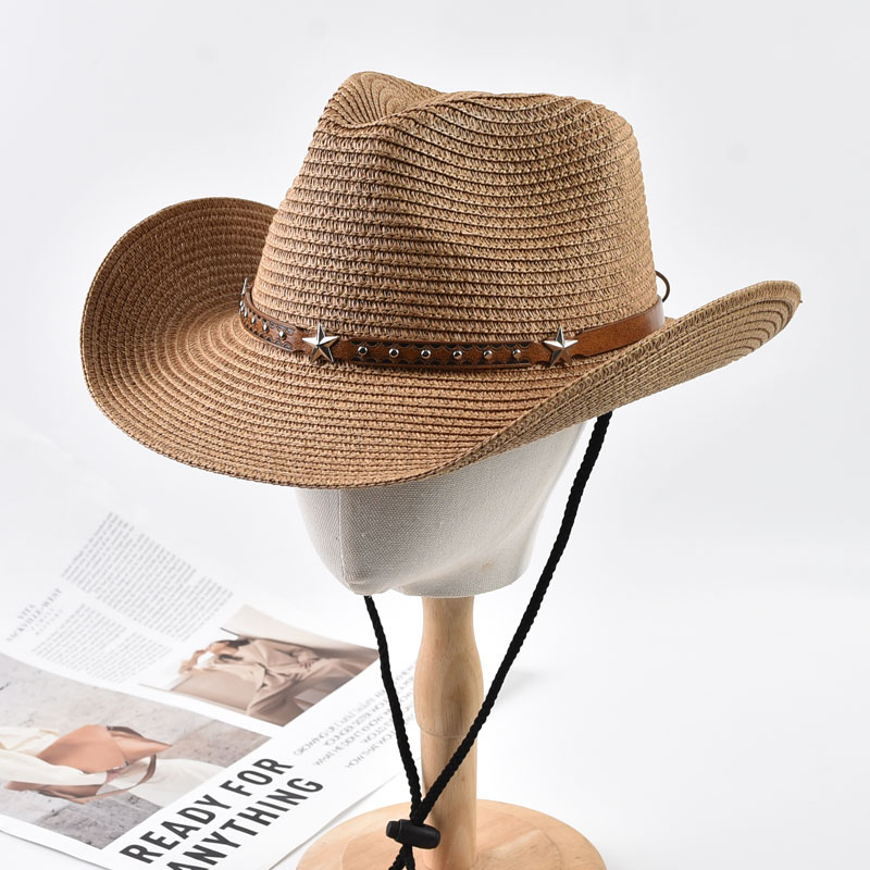 Cowboy Hat Straw - Sombrero de Vaquera de Paja Plegable
