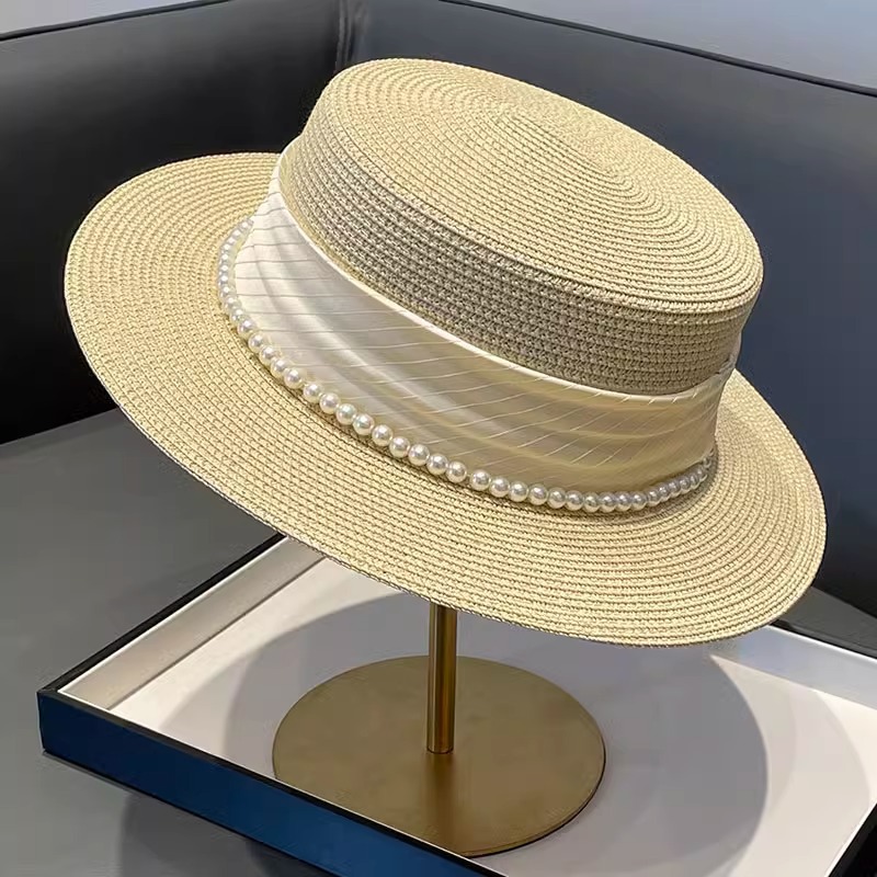 Sun Hat Wide Brim - 2025 nuevo estilo sombrero Retro plano