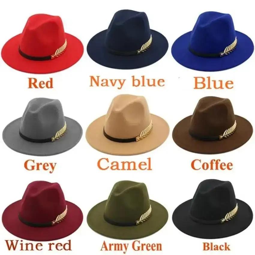 Fedora Hat Wool - Moda Simple ocasión Formal parejas sombreros