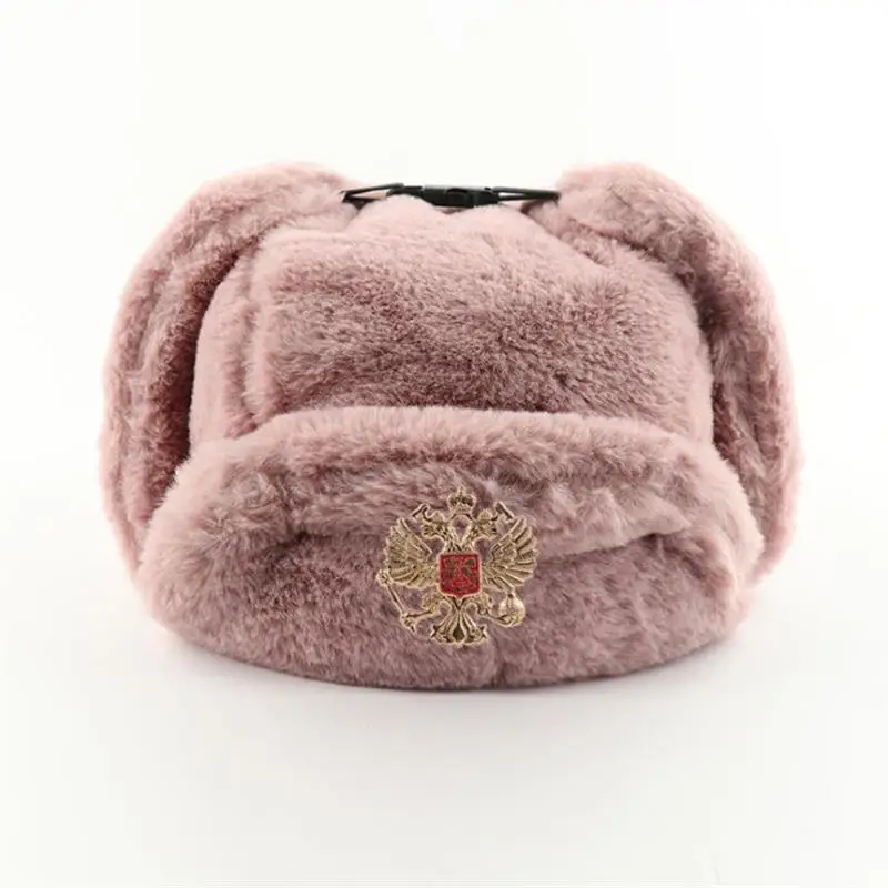 Trapper Hat Ear Flap - Insignia soviética Ushanka hombres y mujeres