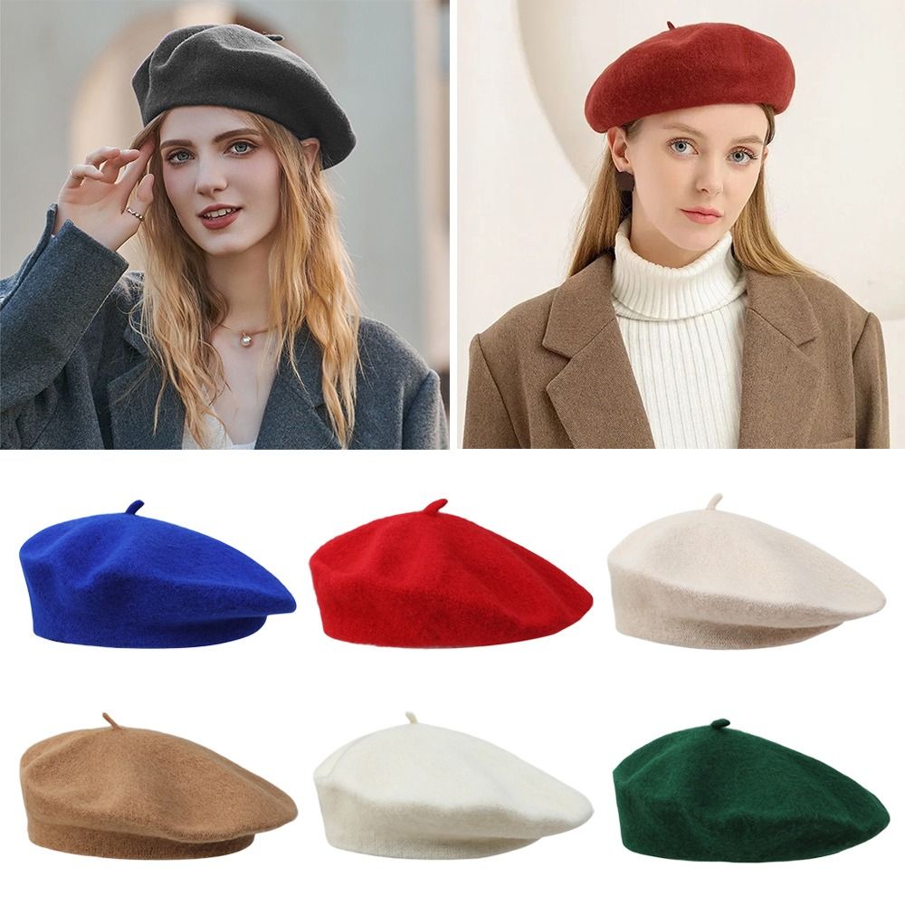 Beret French Wool - Boinas de lana cálidas para invierno,