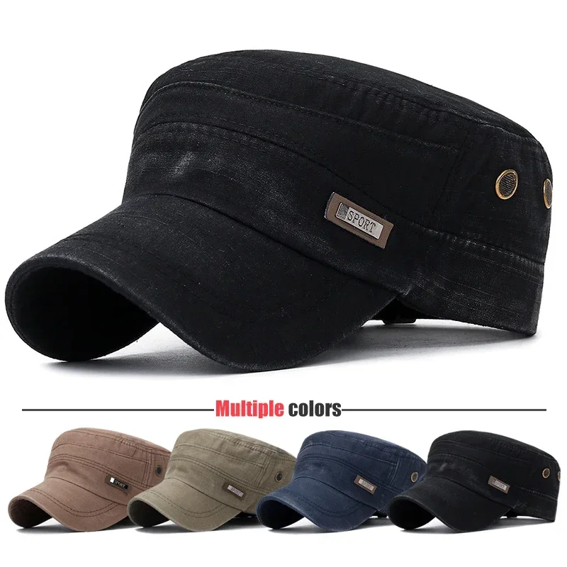 Snapback Hat Flat - Gorra plana de cadete militar, ropa