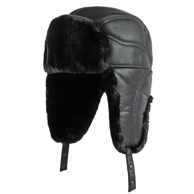 HT4002-Sombrero ruso de cuero  - Trapper Hat Ear Flap reseña y precio