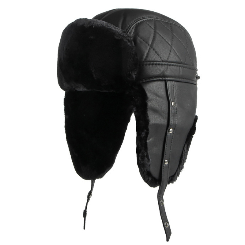 HT4002-Sombrero ruso de cuero  - Trapper Hat Ear Flap reseña y precio