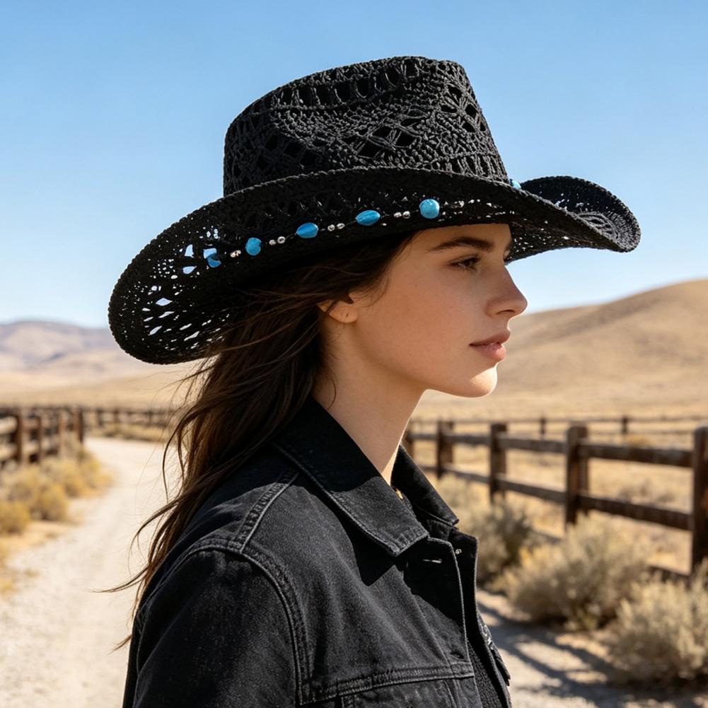 Sombrero de vaquero de ala anc - Cowboy Hat Straw reseña y precio