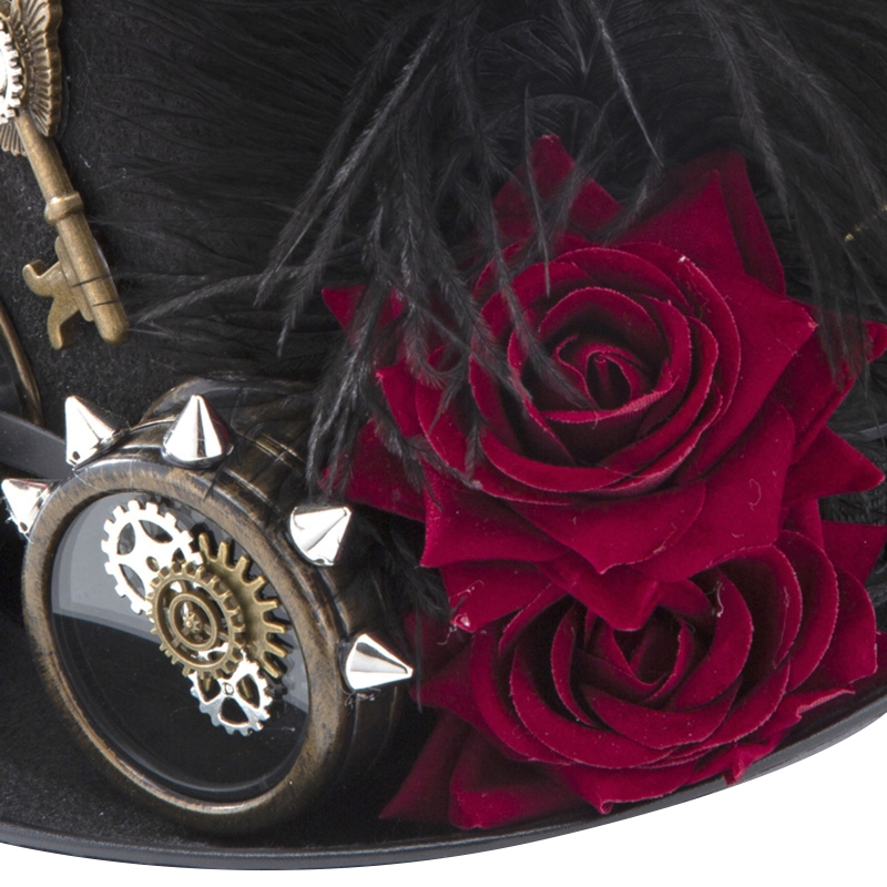 Y166 Sombrero Steampunk Vintag - Fedora Hat Wool reseña y precio
