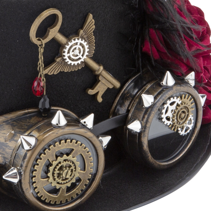 Y166 Sombrero Steampunk Vintag - Fedora Hat Wool reseña y precio