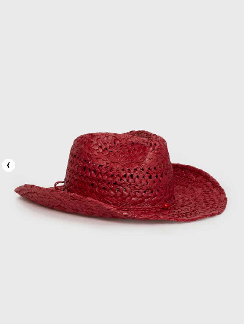 Sombrero de vaquero rojo pinta - Cowboy Hat Straw reseña y precio